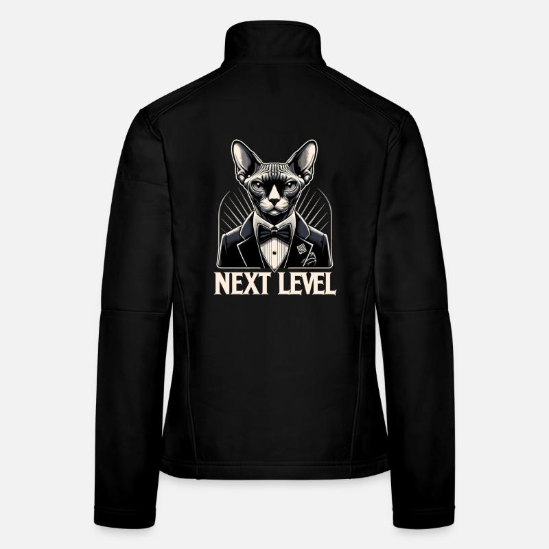 Sphynx Katze schick Anzug Smoking Level Geschenk Frauen Softshelljacke