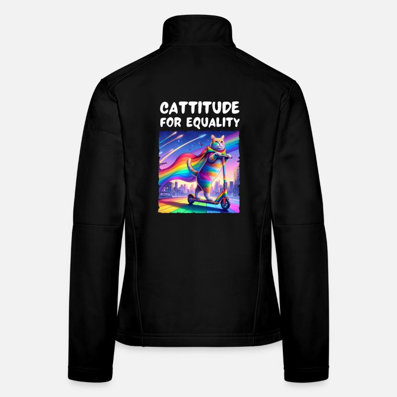 Gay pride. Cattitude for equality Women's Softshell Jacket
