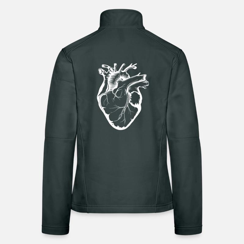 Coeur (taille originale) Veste en tissu softshell Femme