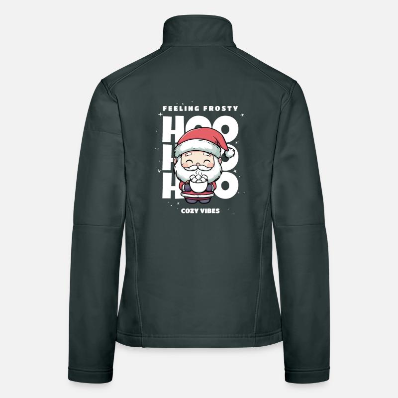 Pull de Noël - Père Noël, Cadeau Veste en tissu softshell Femme