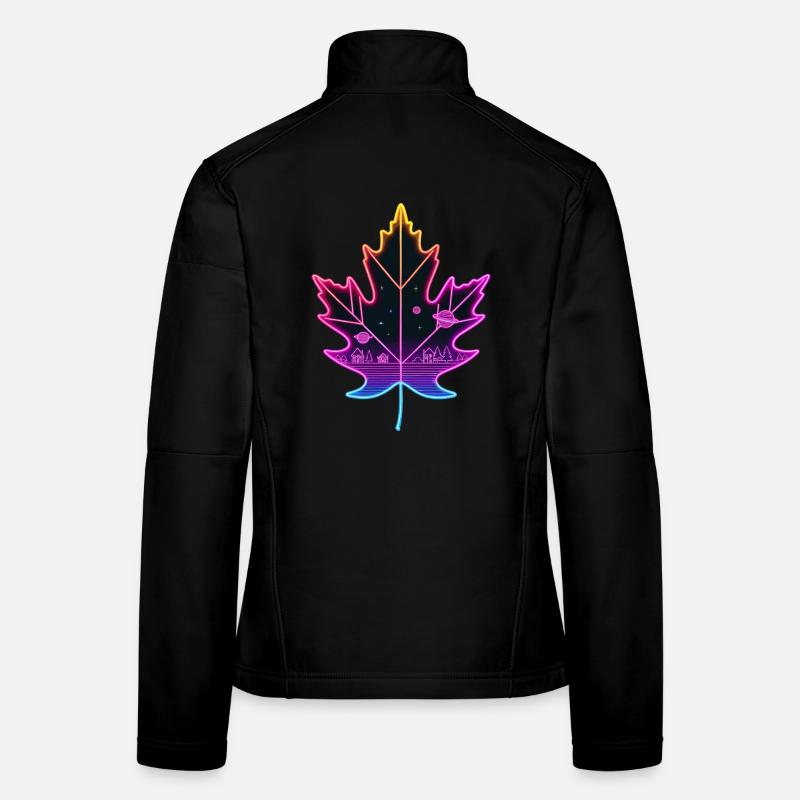 Feuille d’érable Veste en tissu softshell Femme