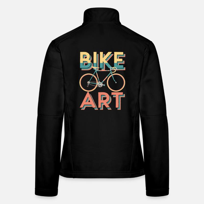 Lebendiges Fahrrad-Kunst-Design Frauen Softshelljacke