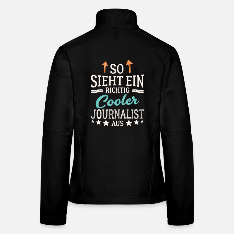 So sieht ein richtig cooler Journalist aus Presse Frauen Softshelljacke