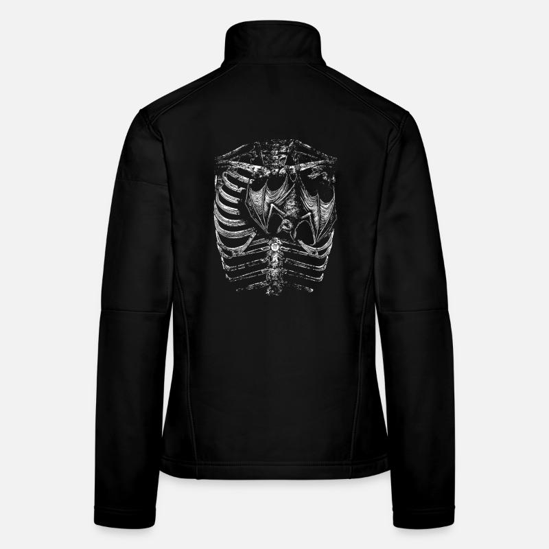 X-Ray Skelett Korpus mit Fledermaus Frauen Softshelljacke