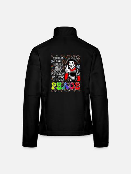 Frieden ist das Wichtigste - Frauen Softshelljacke - Schwarz - Hinten