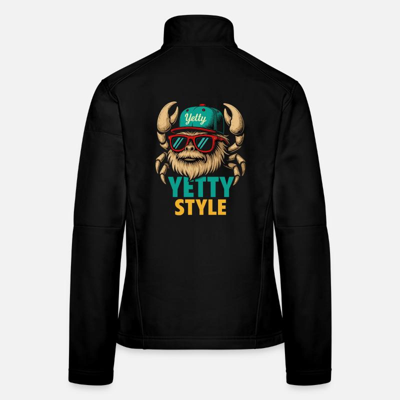 Graphisme Yeti Style Yetty Veste en tissu softshell Femme