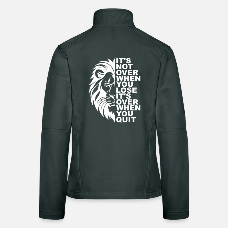 Conception de citation de motivation de lion inspirant Veste en tissu softshell Femme