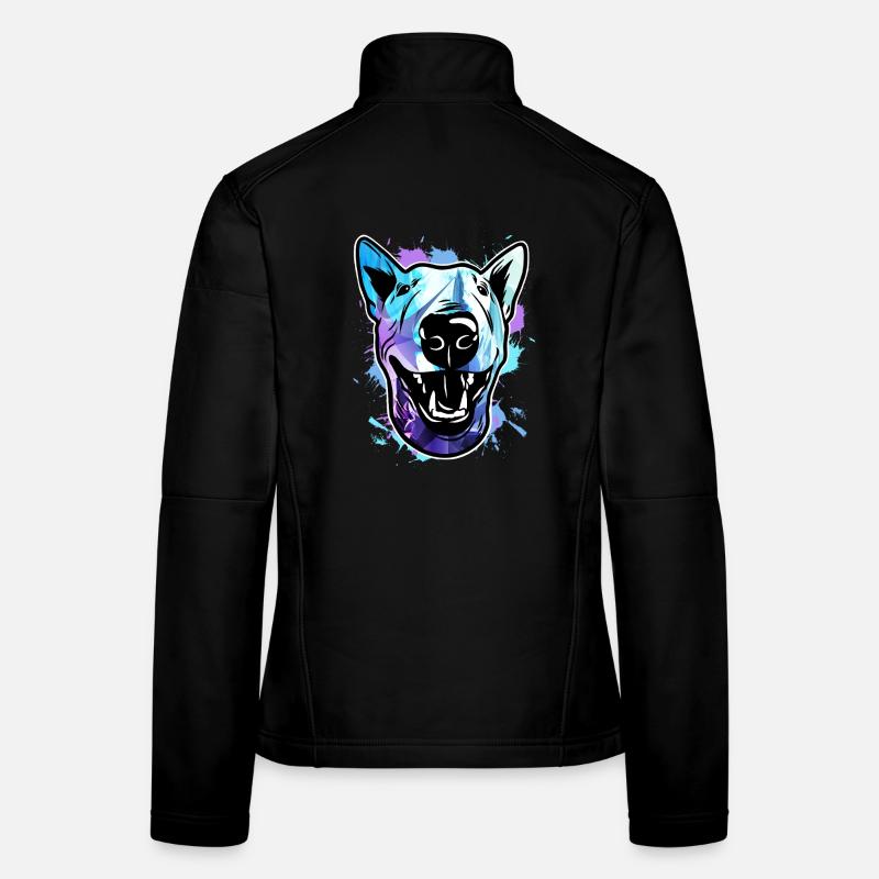 Bullterrier Hund Frauen Softshelljacke