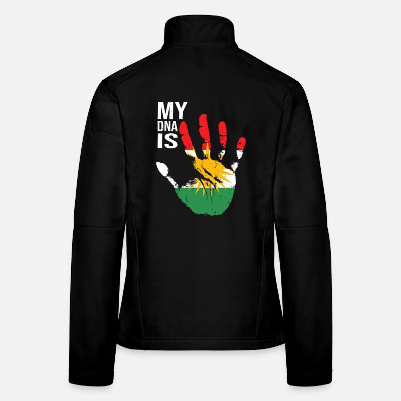Kurdistan Kurden Handdesign mit Flagge Frauen Softshelljacke