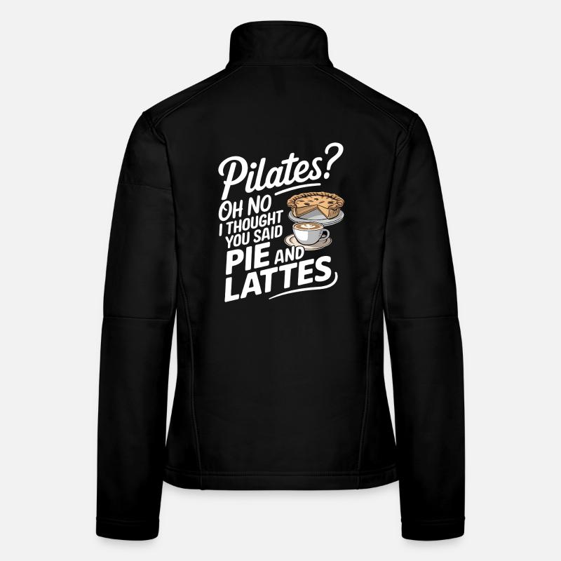 Conception de tarte et de latte humour Veste en tissu softshell Femme