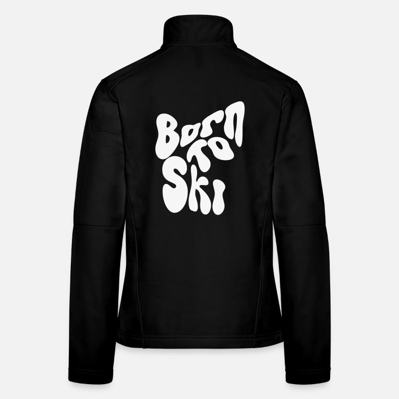 Born to Ski - Winter Design Frauen Softshelljacke