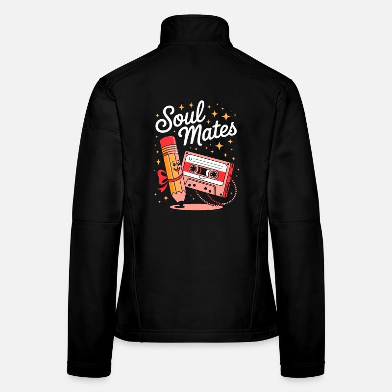 Soul Mates - Cassette Mixtape Women's Softshell Jacket