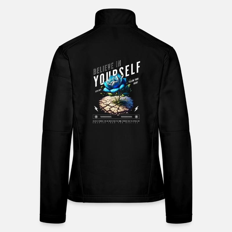 Believe in Yourself Blossom - Women's Softshell Jacket - black