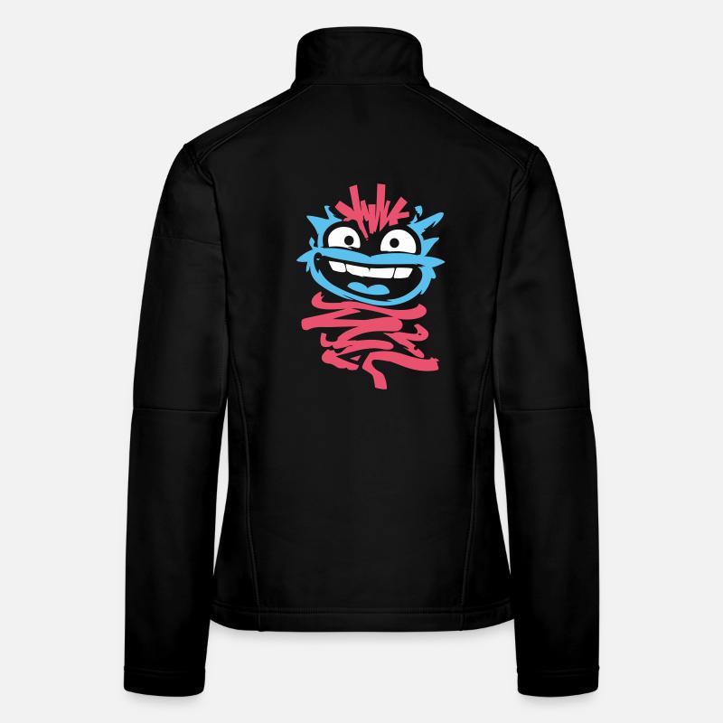 Petits Monstres : Singe punk avec clin d’œil Veste en tissu softshell Femme