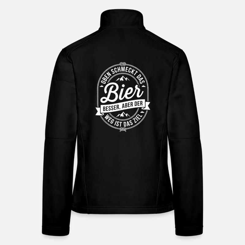 Oben schmeckt das Bier besser Frauen Softshelljacke