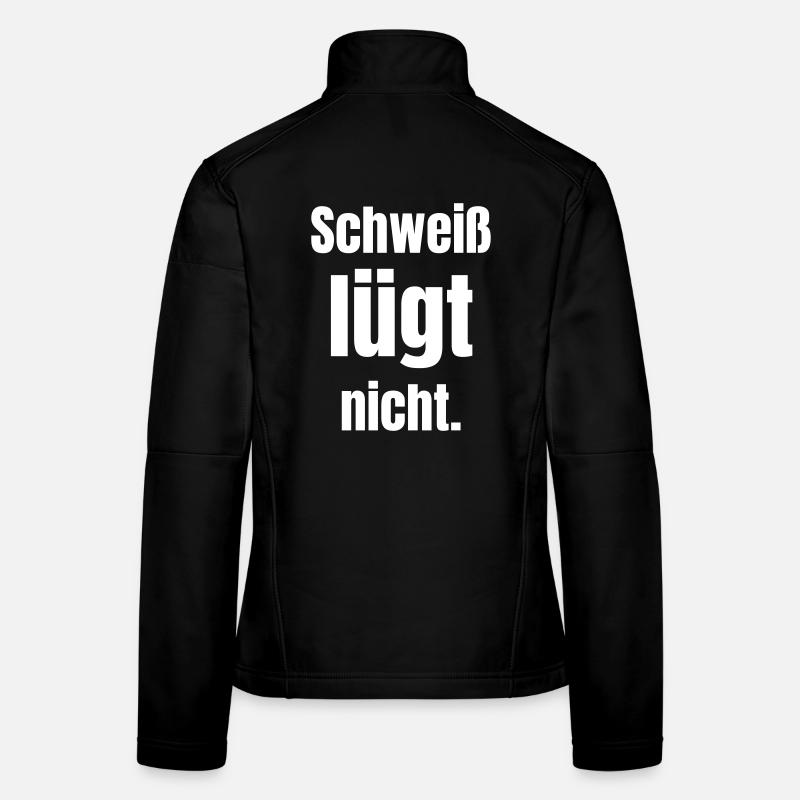 La sueur ne ment pas. Veste en tissu softshell Femme