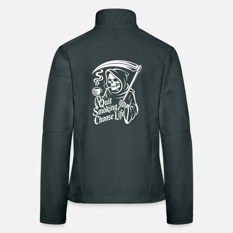 Quit smoking Grim Reaper Women's Softshell Jacket