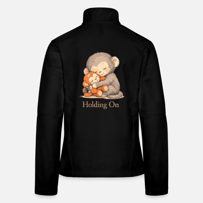 Anxious Monkey Plush Toy Solace Women's Softshell Jacket