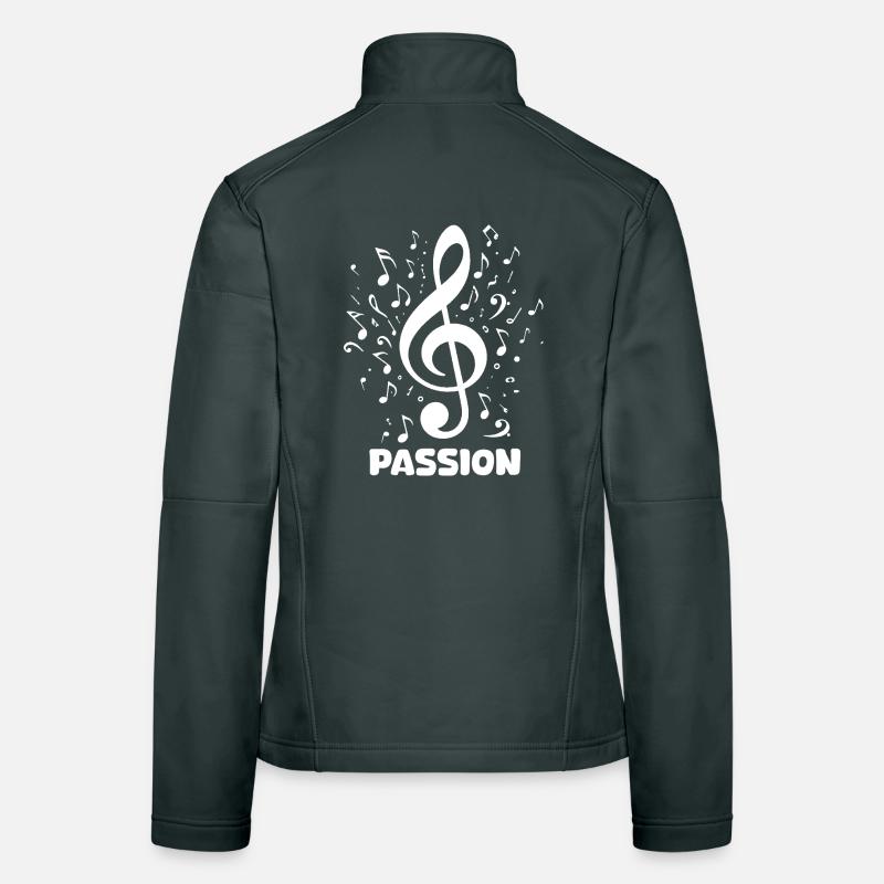 PASSION clef music design Women's Softshell Jacket