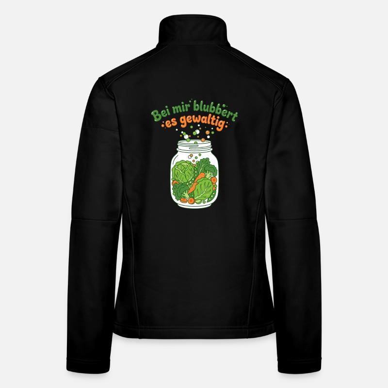 Fermentation Vegetable Mason Jar Bubbling Women's Softshell Jacket