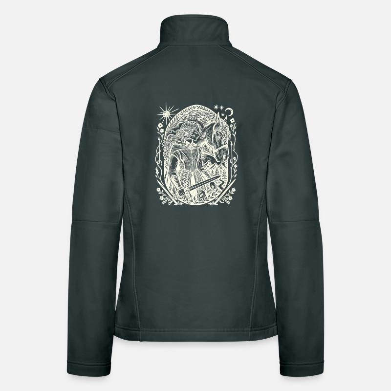 Cercle magique de la Forêt de Clair de Lune Veste en tissu softshell Femme