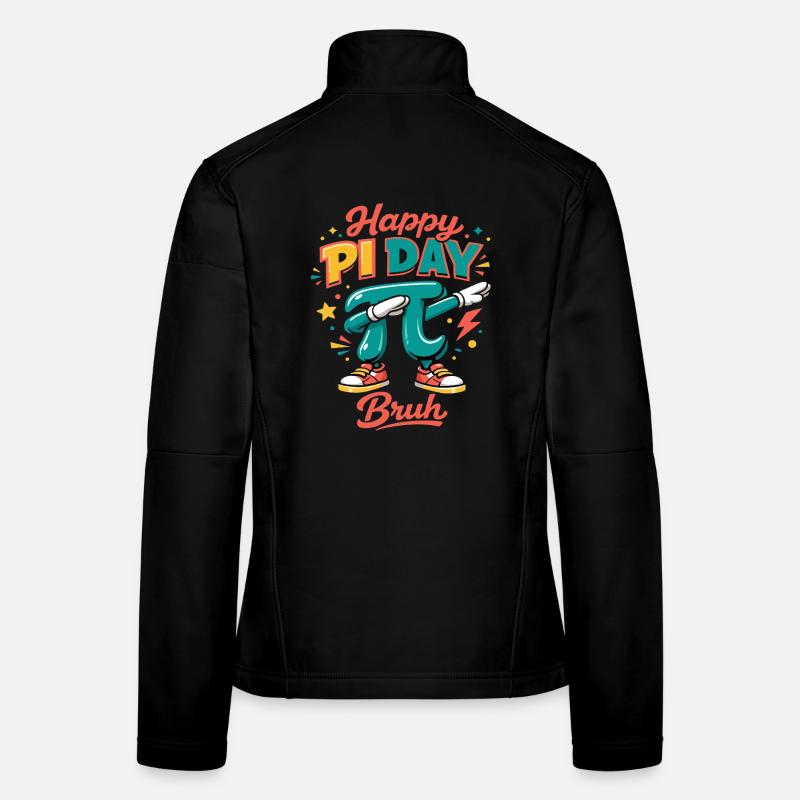 Happy Pi Day Bruh Dabbing Pi Mathe Spruch Retro Frauen Softshelljacke
