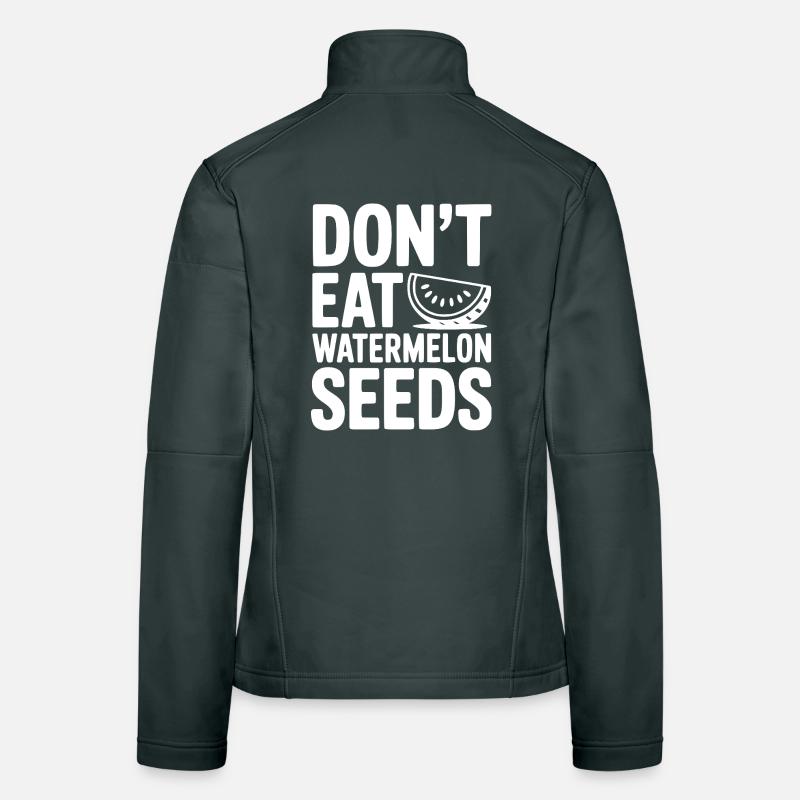 Ne mange pas de graines de pastèque Veste en tissu softshell Femme
