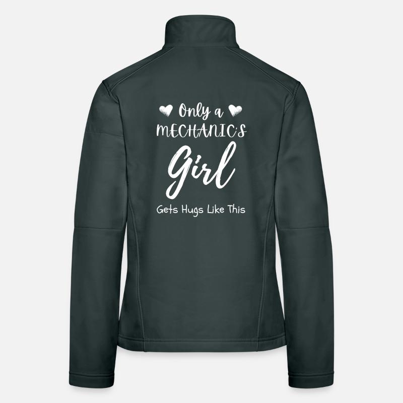Mécanicienne, Technicienne automobile drôle Veste en tissu softshell Femme