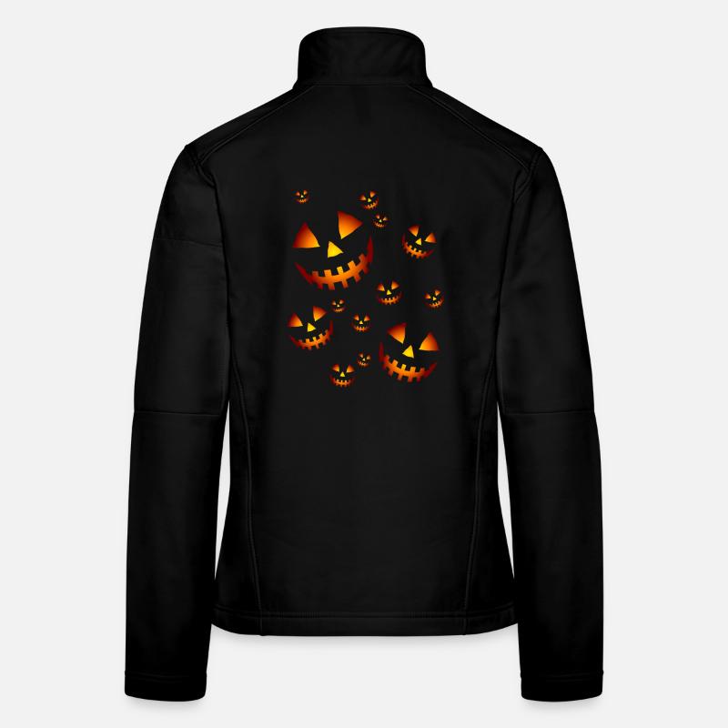 The pumpkins in the night - Women's Softshell Jacket - black
