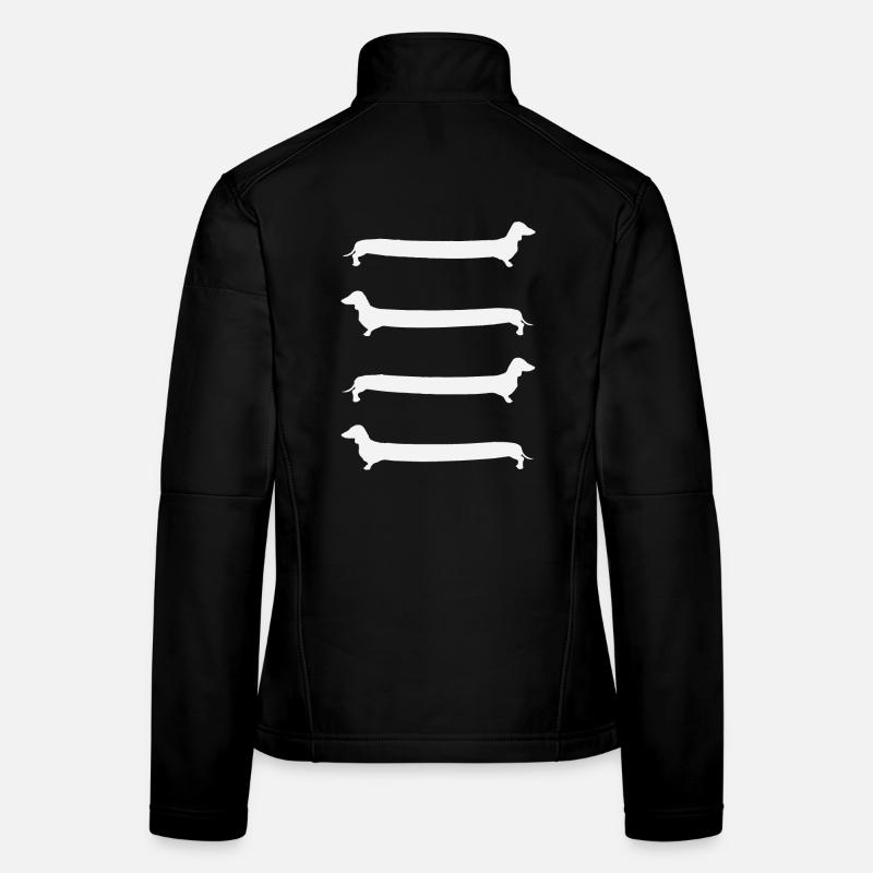 Dackel Leiter - Frauen Softshelljacke - Schwarz