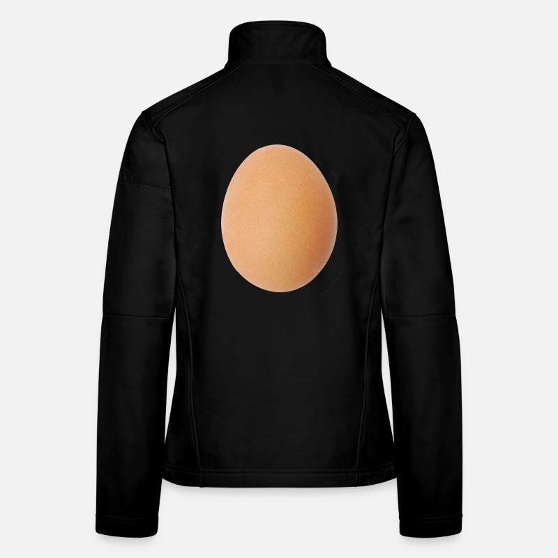 Egg Brown Pattern Nature Motif Women's Softshell Jacket