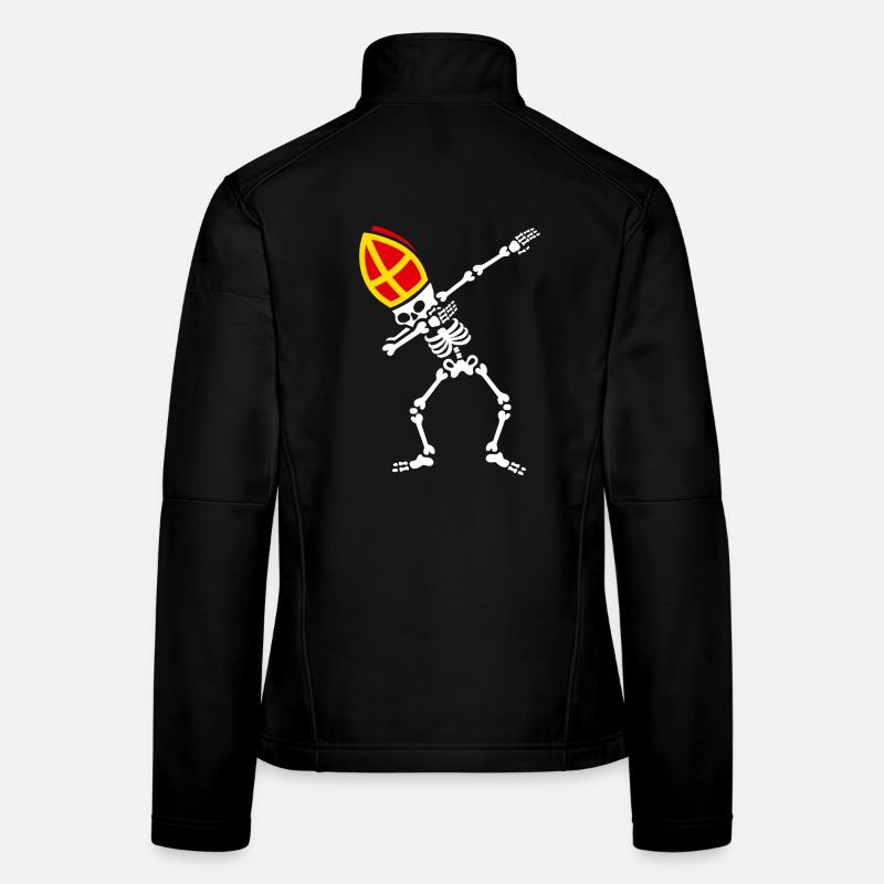 Dab Sinterklaas dab squelette Sint dabben dabbing Veste en tissu softshell Femme