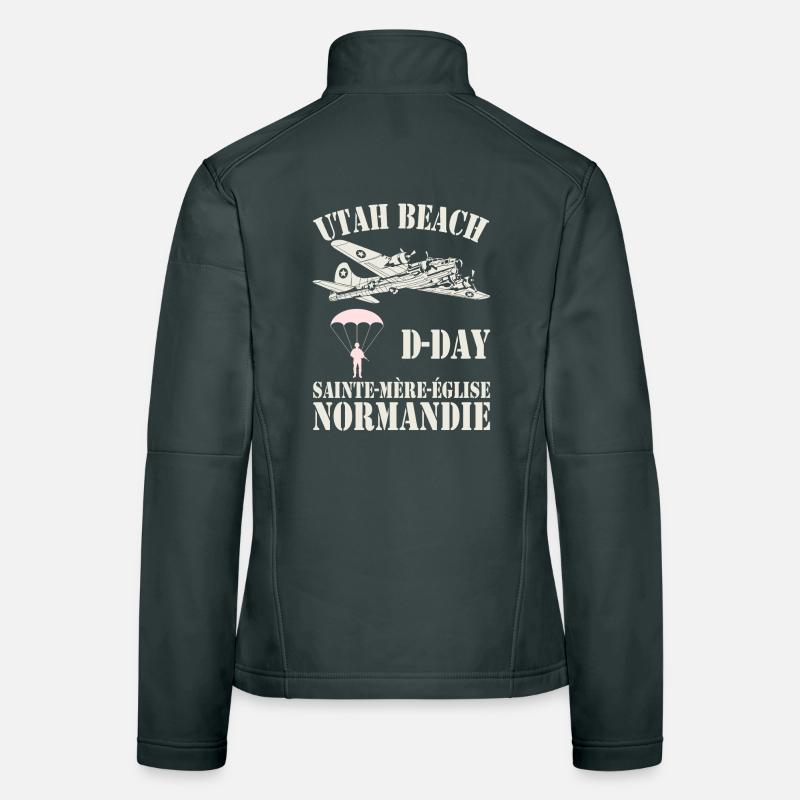 Utah Beach D-Day Sainte-Mère-Église Women's Softshell Jacket