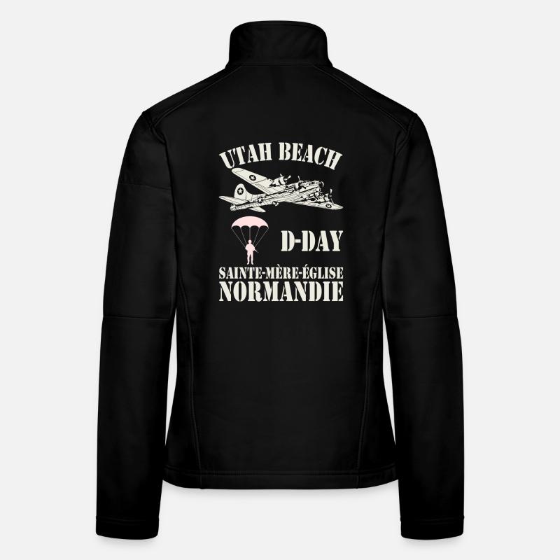 Utah Beach D-Day Sainte-Mère-Église Veste en tissu softshell Femme