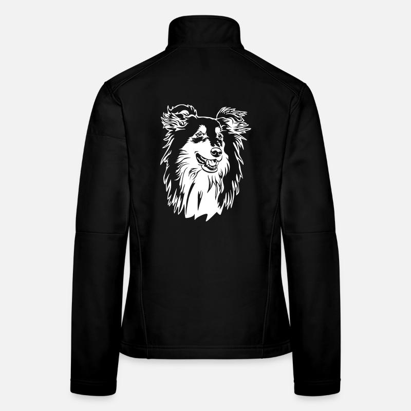 Collie Kopf « Black Edition » Veste en tissu softshell Femme