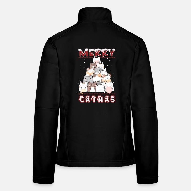 Merry Catmas Frauen Softshelljacke