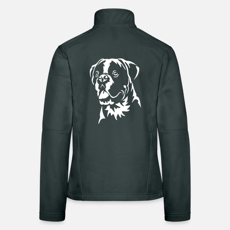 Boxer Head "Black Edition" Women's Softshell Jacket