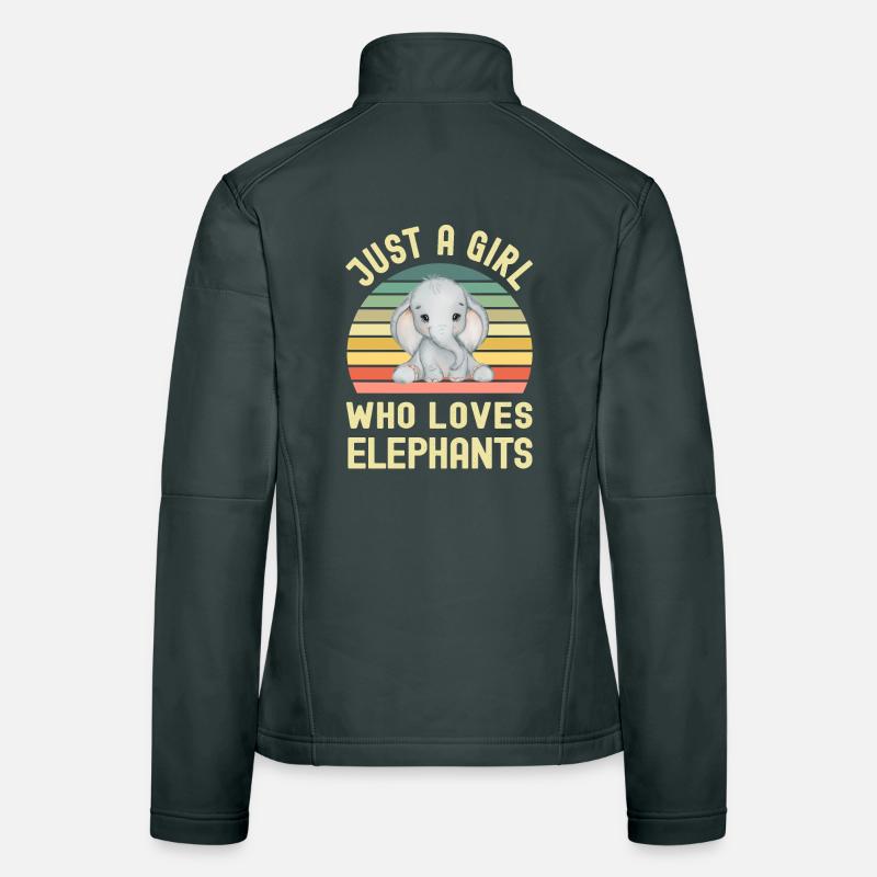 Éléphants éléphants Veste en tissu softshell Femme