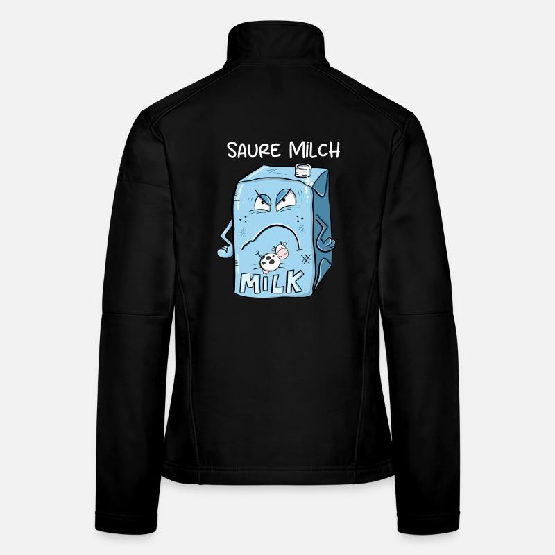 Saure Milch sagt Nö I Milchkarton I Statement Frauen Softshelljacke