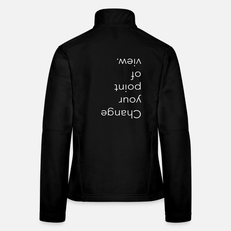Changez votre point de vue, Typographie Veste en tissu softshell Femme