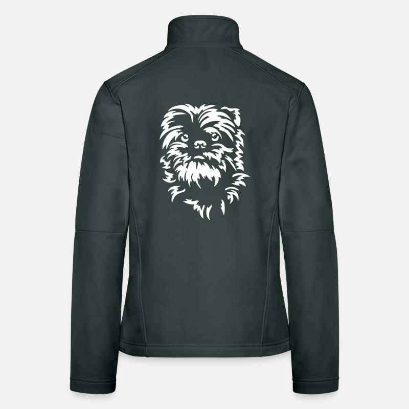 Affenpinscher tête « Black Edition » Veste en tissu softshell Femme