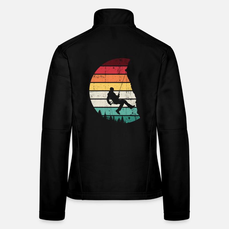 Rainbow Horizon Swing Silhouette - Frauen Softshelljacke - Schwarz