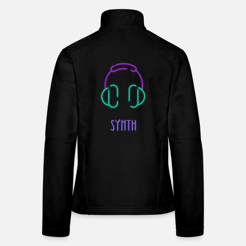 Synth-Kopfhörer Elektronische Musikästhetik Frauen Softshelljacke