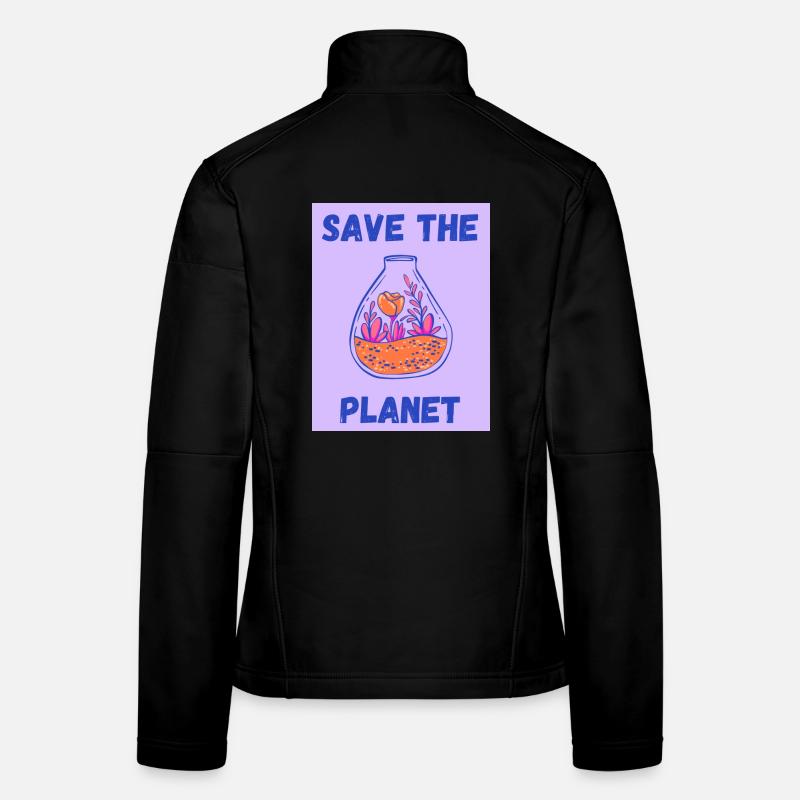 ECOLOGY. PLANET. NATURE. GARDEN. TREE. FLOWER Women's Softshell Jacket