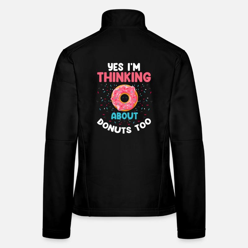 Ja, ich denke auch an Donuts - Frauen Softshelljacke - Schwarz
