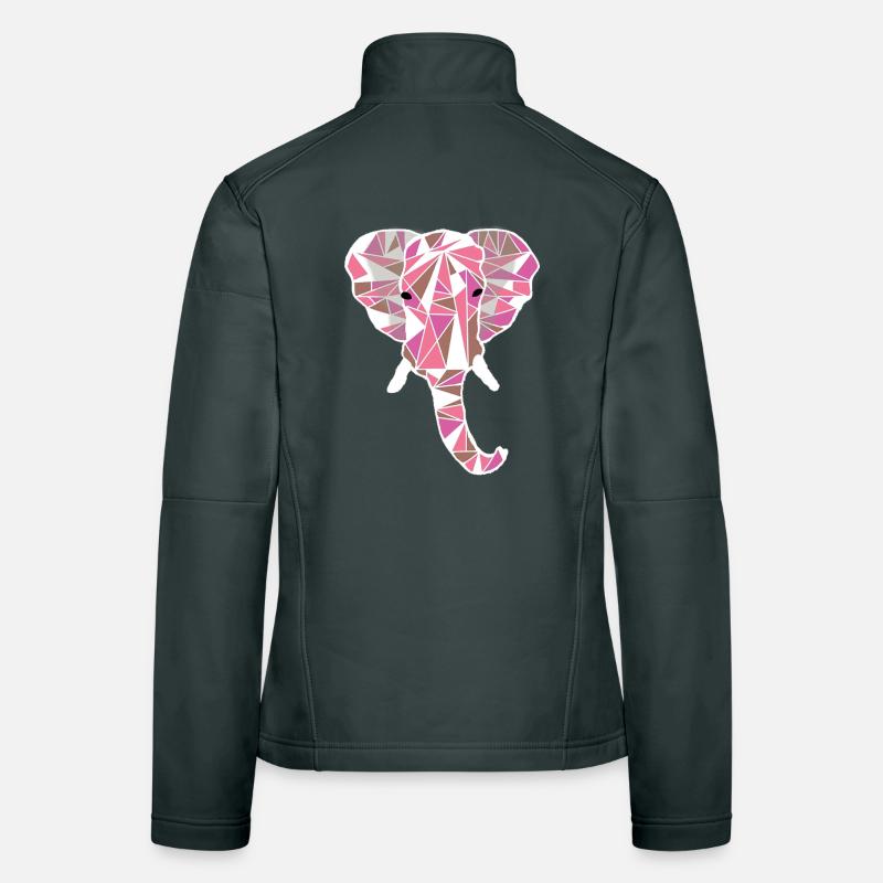 pink elephant head Women's Softshell Jacket