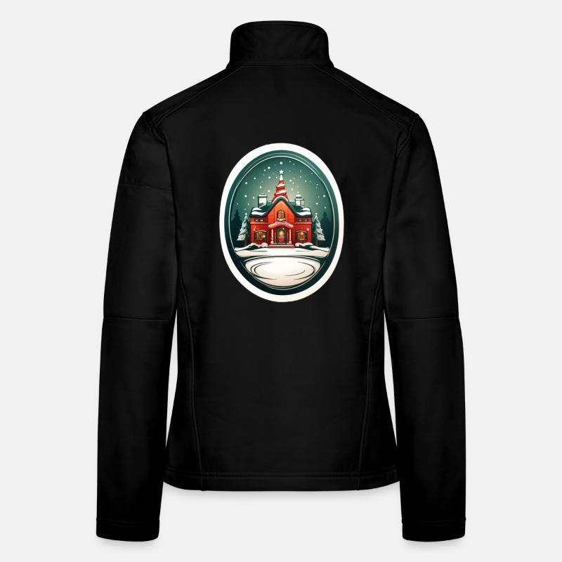 Cabane de Noël Veste en tissu softshell Femme