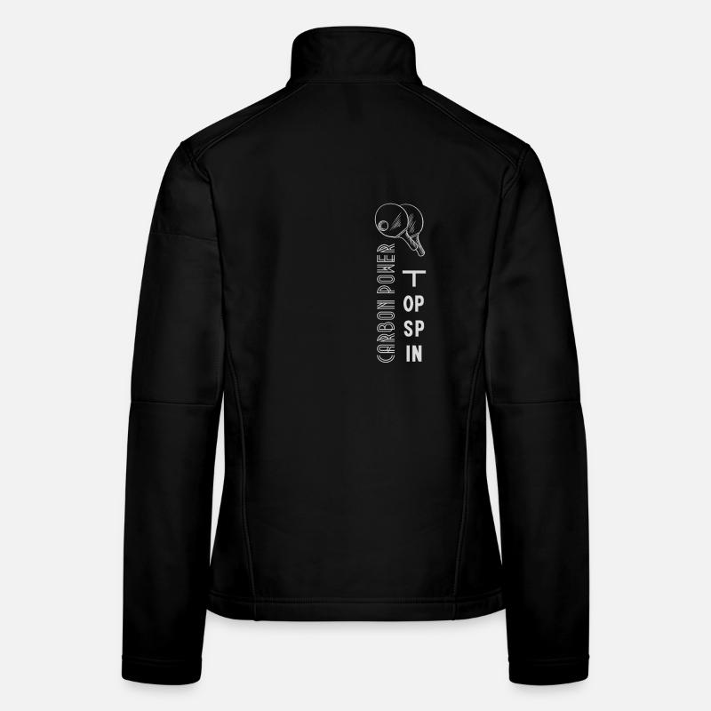 Table Tennis Graphic Black White Women's Softshell Jacket