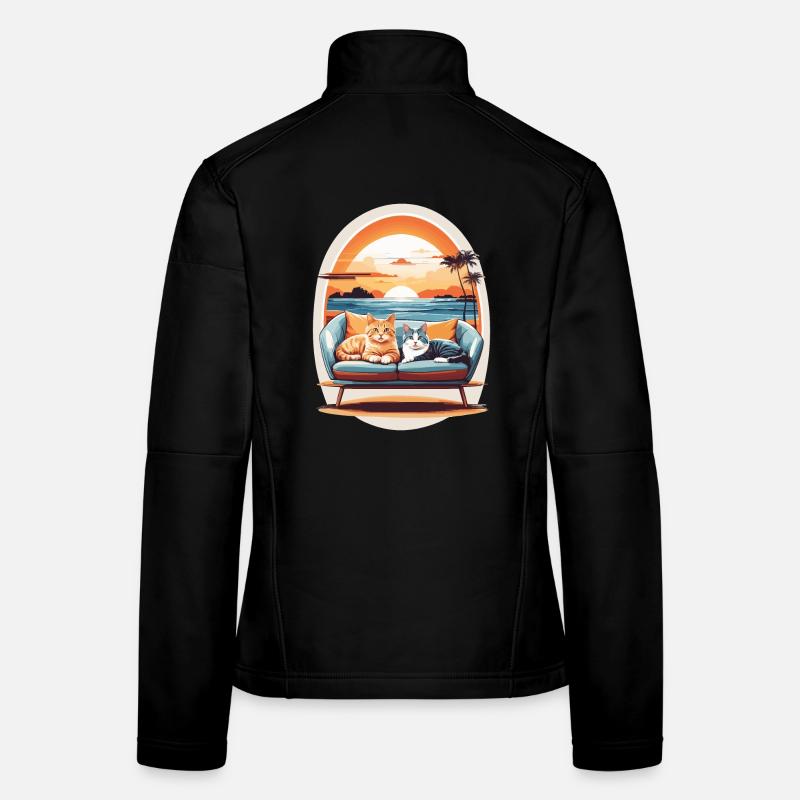 Katzen am Meer Frauen Softshelljacke