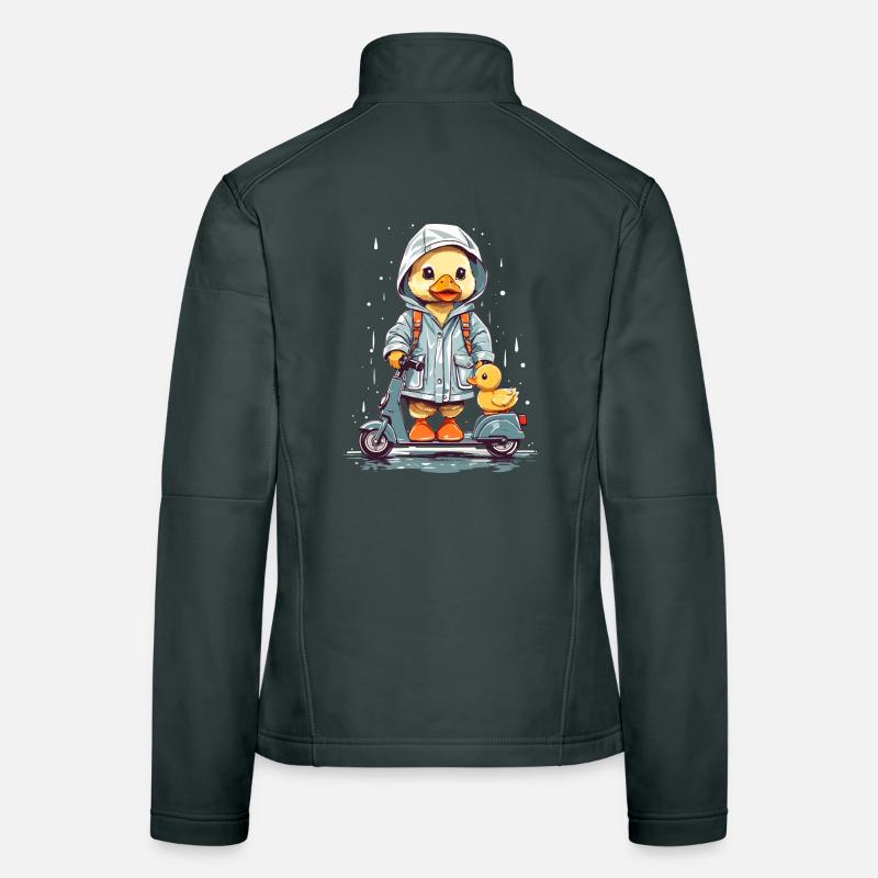 Süße Ente mit Roller Frauen Softshelljacke